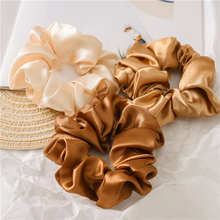 Load image into Gallery viewer, Trio Satin Hair Scrunchies
